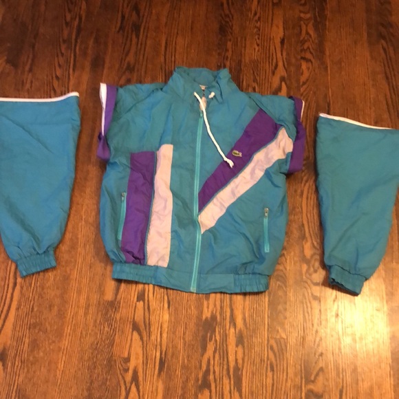 Vintage 80s Lacoste Windbreaker with Zip Off Sleeves - Picture 10 of 12